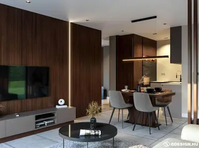 Télévision ou salle de divertissement dans l'établissement Villa Valentin 2 chambres avec piscine chauffé à Calvi