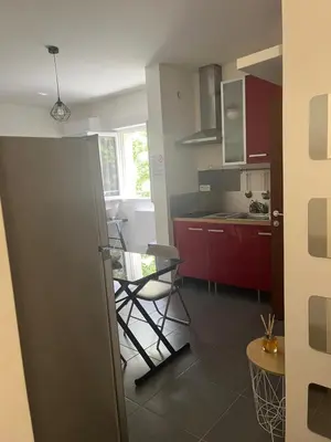 Cuisine ou kitchenette dans l'établissement Studio CORTE