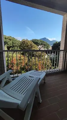 Vue générale sur la montagne ou vue sur la montagne depuis l'appartement