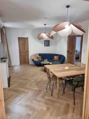 Coin salon dans l'établissement Appartement au cœur de la ville