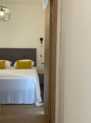 Un ou plusieurs lits dans un hébergement de l'établissement Appartement centre ville Corte (F)