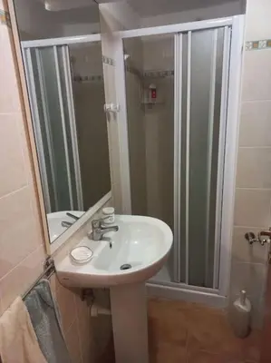 Salle de bains dans l'établissement Appartement de vacances Marine de Bravone - Corse