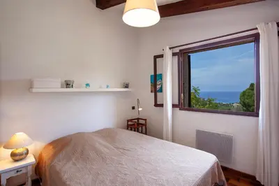 Un ou plusieurs lits dans un hébergement de l'établissement Davia 2 - Grande terrasse vue mer