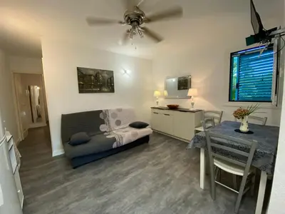 Télévision ou salle de divertissement dans l'établissement Résidence LO MONACO Haut de villa, Appartements et Studios