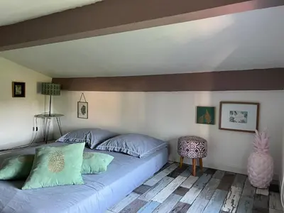 Coin salon dans l'établissement Villa Ponticchio