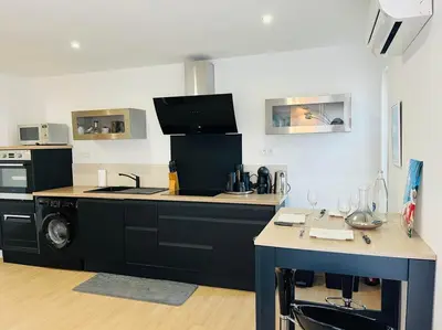 Cuisine ou kitchenette dans l'établissement Appartement Aria Marina 1 Lumio