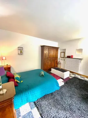 Coin salon dans l'établissement Appartement Haut de Villa centre-ville CORTE