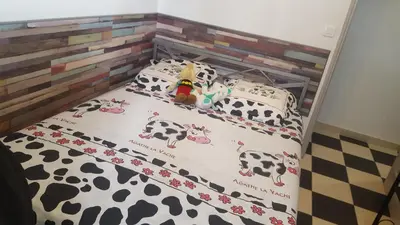 Un ou plusieurs lits dans un hébergement de l'établissement maison T3 500m de la plage