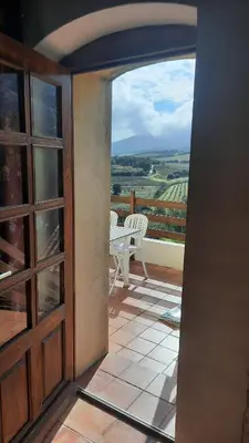 Vue générale sur la montagne ou vue sur la montagne depuis l'appartement