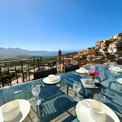 Maison golf de calvi couchers de soleil vue mer LUMIO