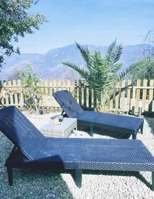 Vue générale sur la montagne ou vue sur la montagne depuis la maison de vacances