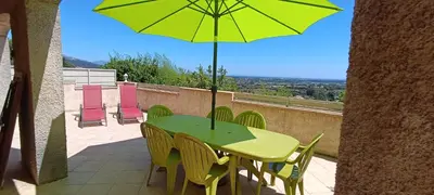 Balcon ou terrasse dans l'établissement Entre mer et montagne