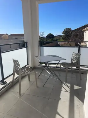 Balcon ou terrasse dans l'établissement Les Toits de Moriani
