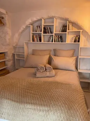 Un ou plusieurs lits dans un hébergement de l'établissement Felicità : appartement atypique centre Bastia