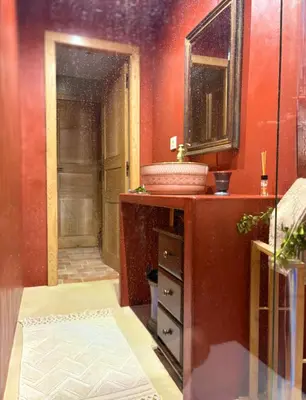 Salle de bains dans l'établissement Bergerie de Charme Pedi Lione