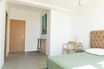 Un ou plusieurs lits dans un hébergement de l'établissement Belle villa vue mer- Erbalunga à 2 pas de la plage