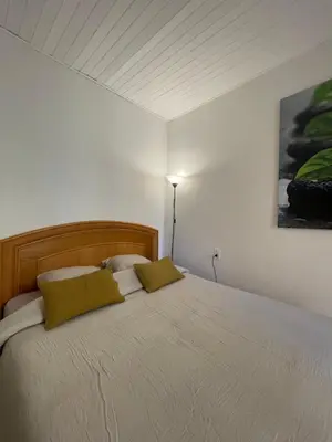 Un ou plusieurs lits dans un hébergement de l'établissement Appartement en plein Centre