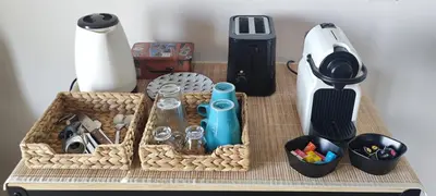 Plateau bouilloire dans l'établissement CASAPIETRA