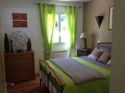 Un ou plusieurs lits dans un hébergement de l'établissement Casa Mulinchese entre Mer et Montagne