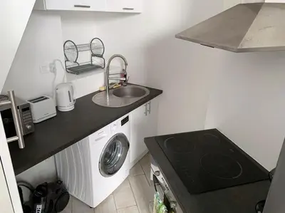 Cuisine ou kitchenette dans l'établissement Bastia Duplex quartier citadelle