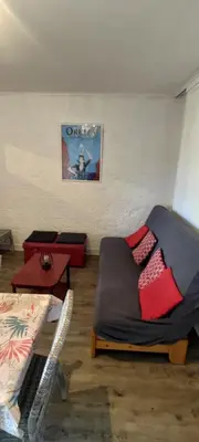 Coin salon dans l'établissement Petite maison en Balagne, belle vue mer