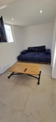 Coin salon dans l'établissement Appartement a 5min de la plage
