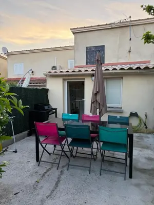 Balcon ou terrasse dans l'établissement Maison a la plage