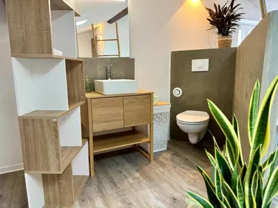 Salle de bains dans l'établissement Chambre de charme à Evisa