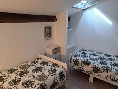 Un ou plusieurs lits dans un hébergement de l'établissement belles chambres toutes équipées bord de mer gérance nouvelle