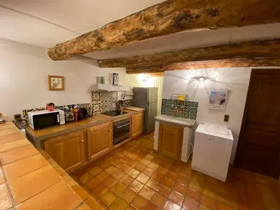 Cuisine ou kitchenette dans l'établissement La Casetta