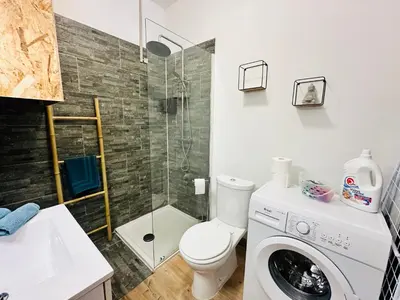 Salle de bains dans l'établissement Casa Tania