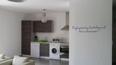 Cuisine ou kitchenette dans l'établissement Résidence Isola Hotel