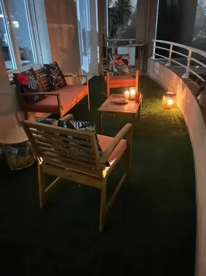 Coin salon dans l'établissement CASA NINA FURIANI CORSE Appartement en résidence