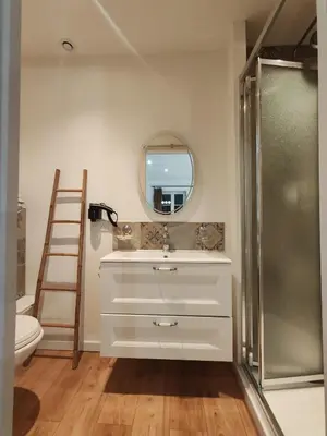 Salle de bains dans l'établissement Gîte casa di l'Apa