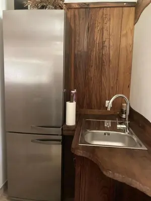Cuisine ou kitchenette dans l'établissement Domaine U Bugnu