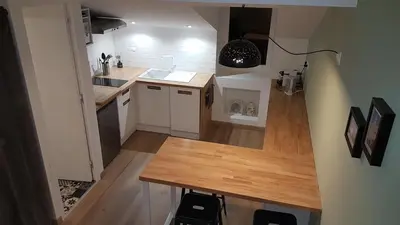 Cuisine ou kitchenette dans l'établissement Citadelle - BASTIA