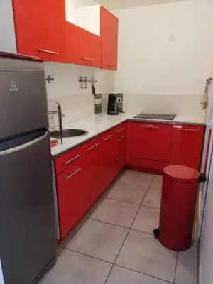 Cuisine ou kitchenette dans l'établissement Studio calme proche de la gare de Borgo