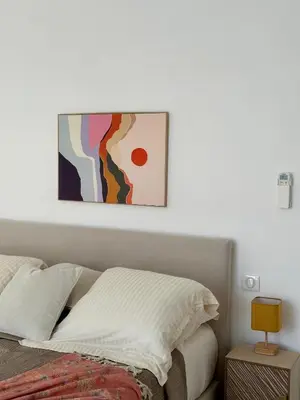 Un ou plusieurs lits dans un hébergement de l'établissement Appartement HARMONIE