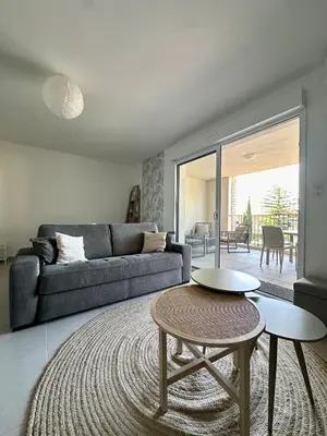 Coin salon dans l'établissement Appartement Gabriela