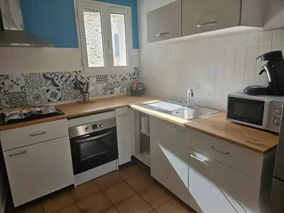 Cuisine ou kitchenette dans l'établissement Casa di JF