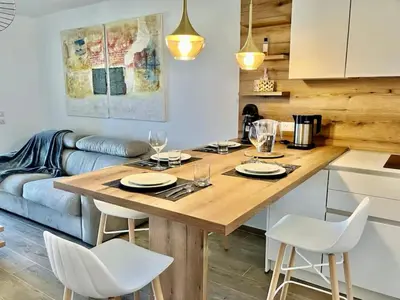 Cuisine ou kitchenette dans l'établissement La Casa de Betty, 4 personnes, Bord de Mer a Saint Florent