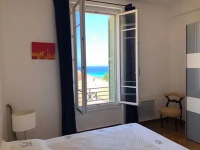 Un ou plusieurs lits dans un hébergement de l'établissement Appartement Blasini Proche plage & ville