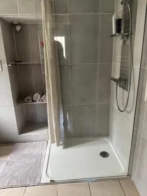 Salle de bains dans l'établissement Joli T2 in Cap Corse