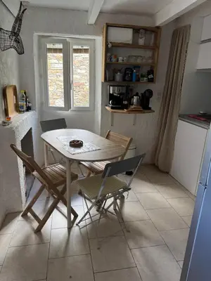 Cuisine ou kitchenette dans l'établissement Joli T2 in Cap Corse