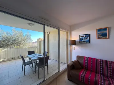 Coin salon dans l'établissement Appartement T2 Eucalyptus L'ILE-ROUSSE