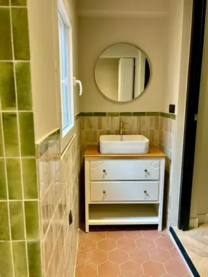 Salle de bains dans l'établissement Appartement Bastia centre ancien