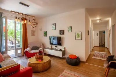 Télévision ou salle de divertissement dans l'établissement Grand-appartement-centre-Bastia