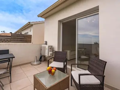 Balcon ou terrasse dans l'établissement Studio Brigitte by Interhome