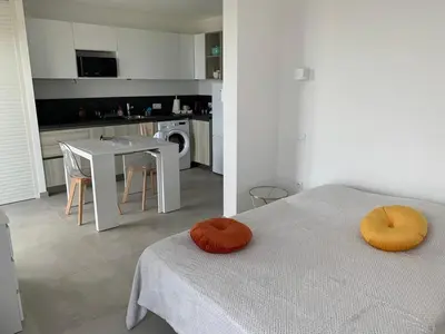Cuisine ou kitchenette dans l'établissement Studio village Brando Cap-Corse