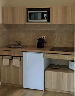 Cuisine ou kitchenette dans l'établissement U Pagliaghju